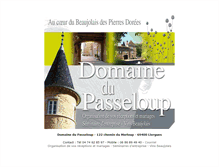 Tablet Screenshot of domaine-du-passeloup.com